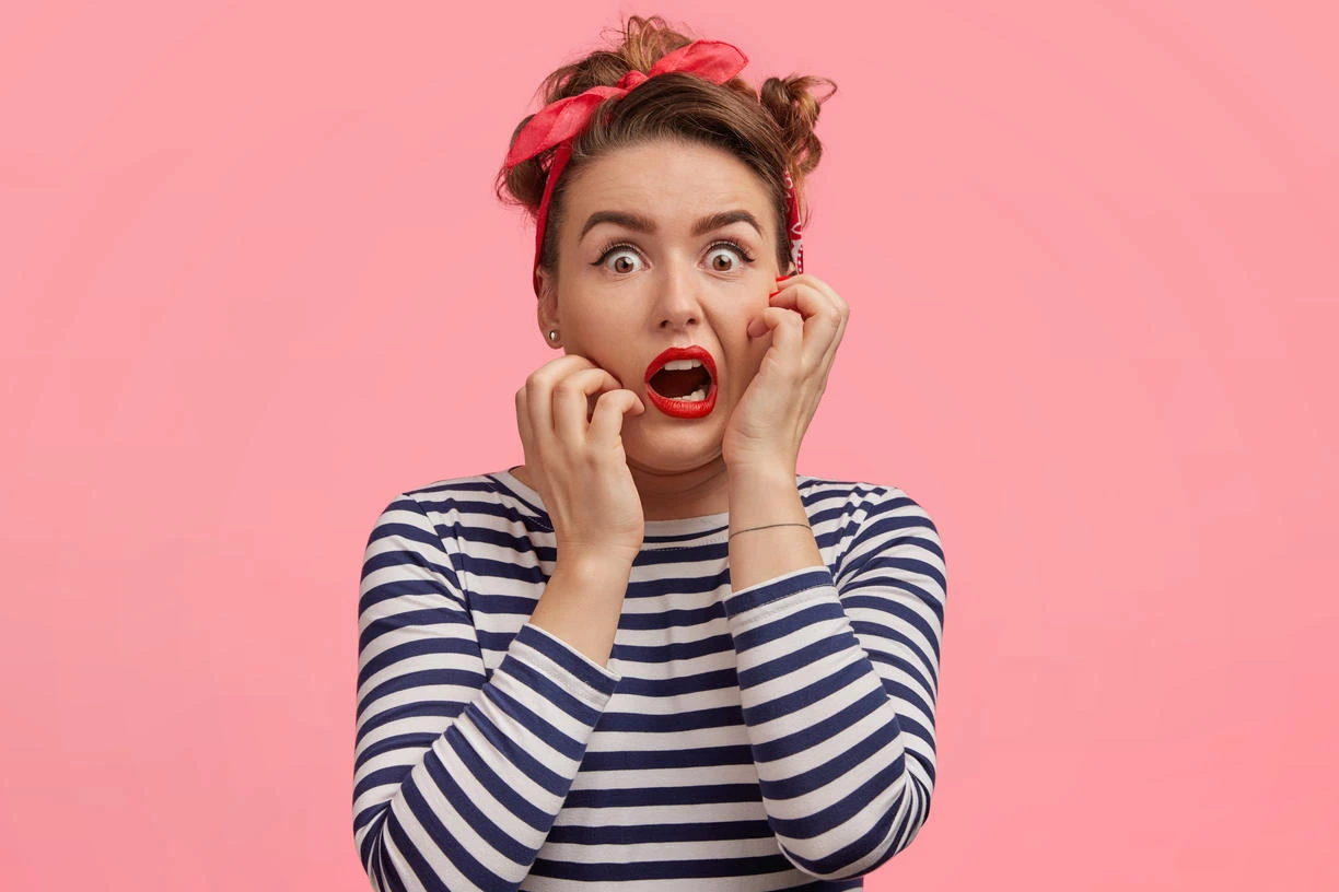 Young woman with itchy skin